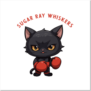 sugar ray boxing cat Posters and Art